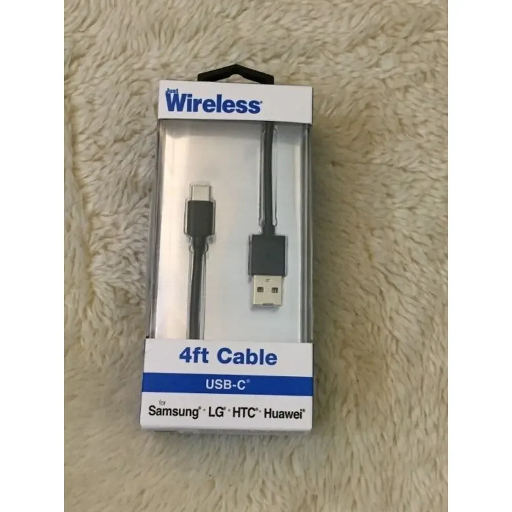 Just Wireless 4ft TPU Type-C to USB-A Cable - Black